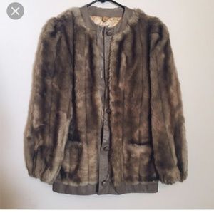 Woman's vintage faux fur coat